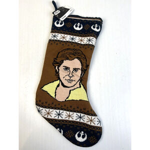 Star Wars Hans Solo Disney Christmas Stocking Knit Harrison Ford 18" Sci Fi